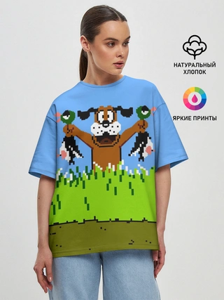 Женская футболка оверсайз / Duck Hunt