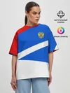 Женская футболка оверсайз / RUSSIA SPORT