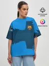 Женская футболка оверсайз / BARCELONA SPORT BLUE