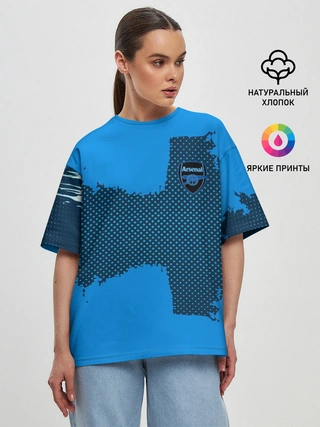 Женская футболка оверсайз / ARSENAL SPORT BLUE