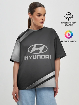 Женская футболка оверсайз / HYUNDAI SPORT