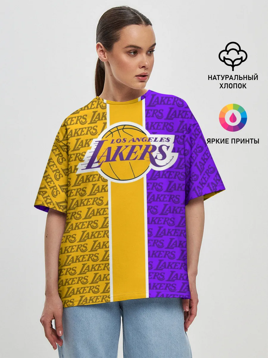 Женская футболка оверсайз / LA LAKERS