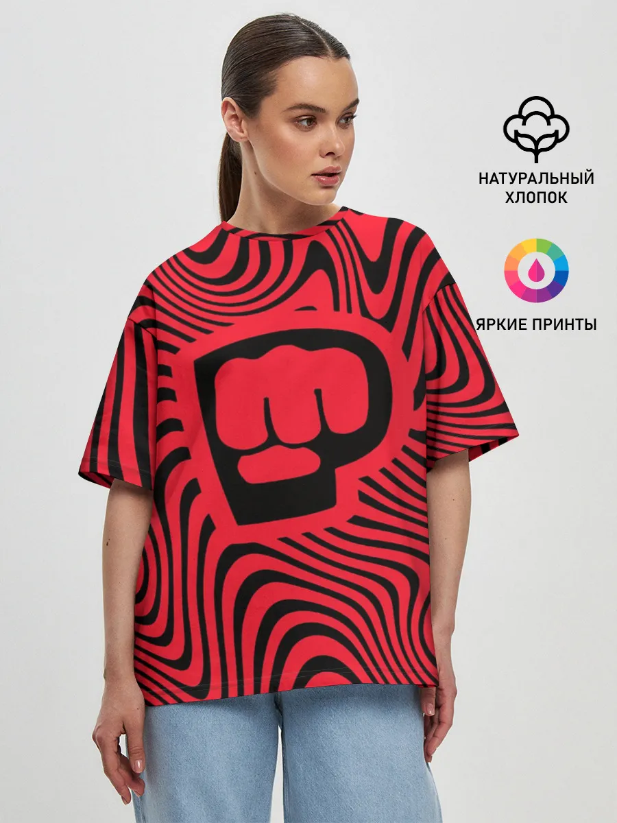 Женская футболка оверсайз / PewDiePie Logo