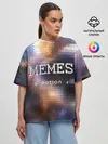 Женская футболка оверсайз / Memes Nation (Мем-Нация)