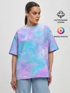 Женская футболка оверсайз / Мрамор Tie Dye