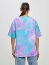 Женская футболка оверсайз / Мрамор Tie Dye