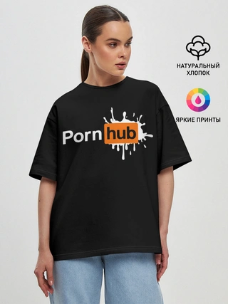 Женская футболка оверсайз / PORN HUB