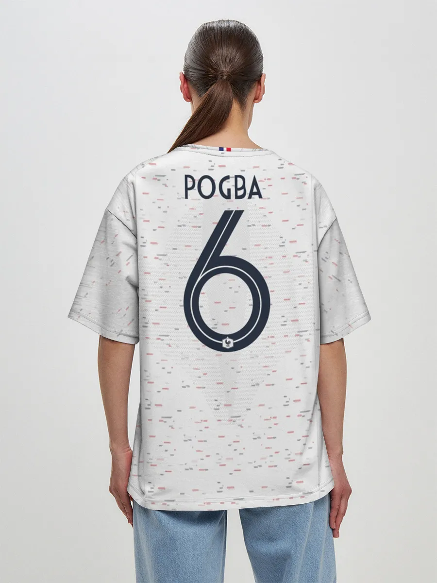 Женская футболка оверсайз / Pogba away 2018 WC