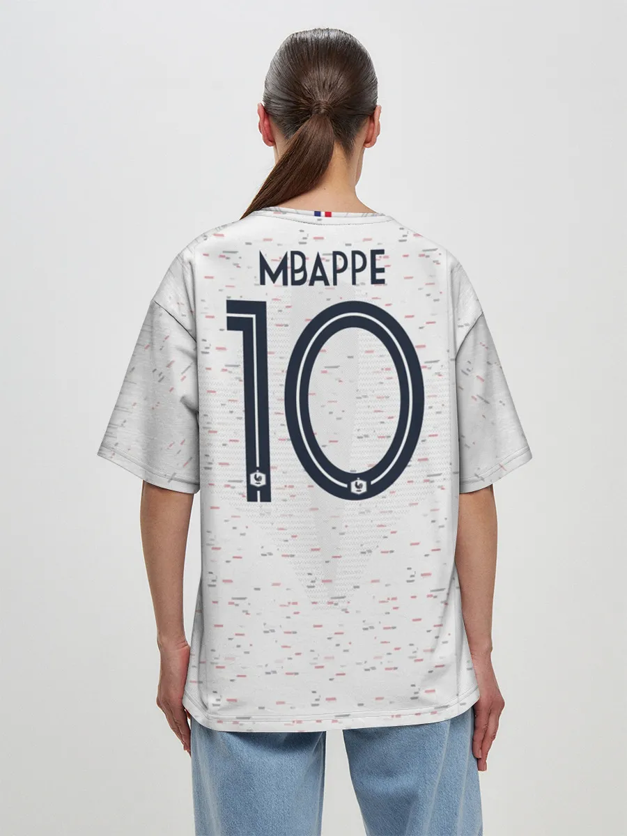 Женская футболка оверсайз / Mbappe away WC 2018