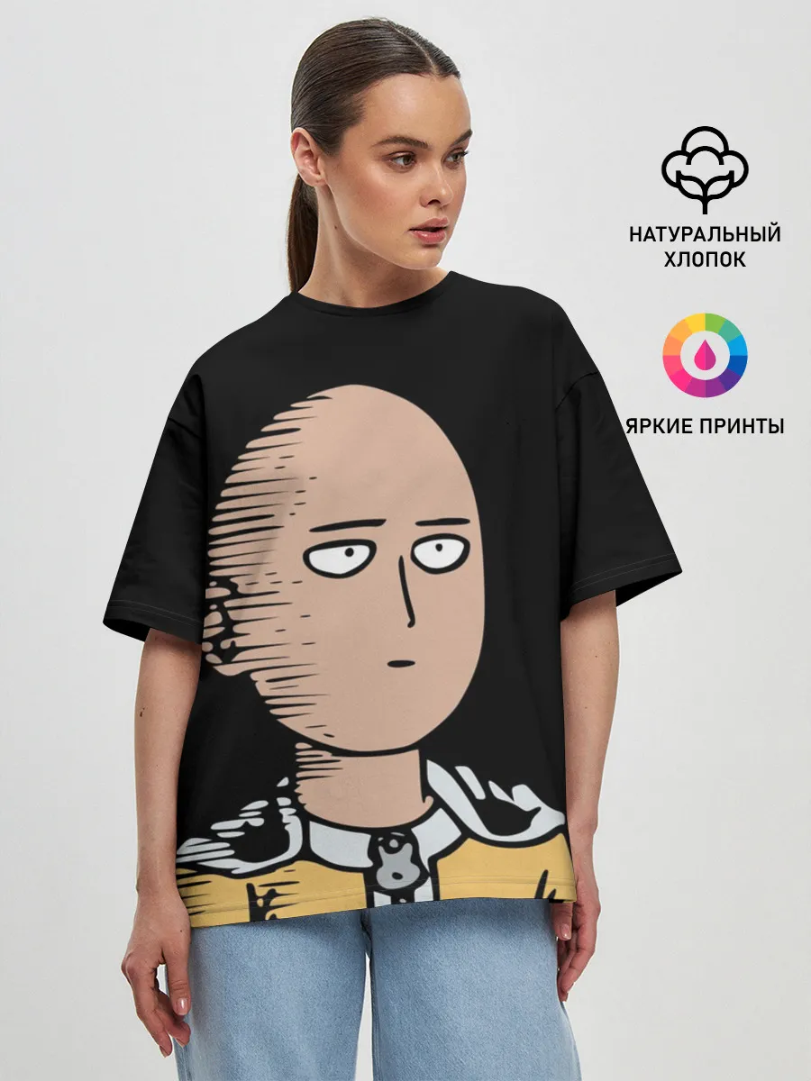 Женская футболка оверсайз / One-Punch Man Ванпачмен