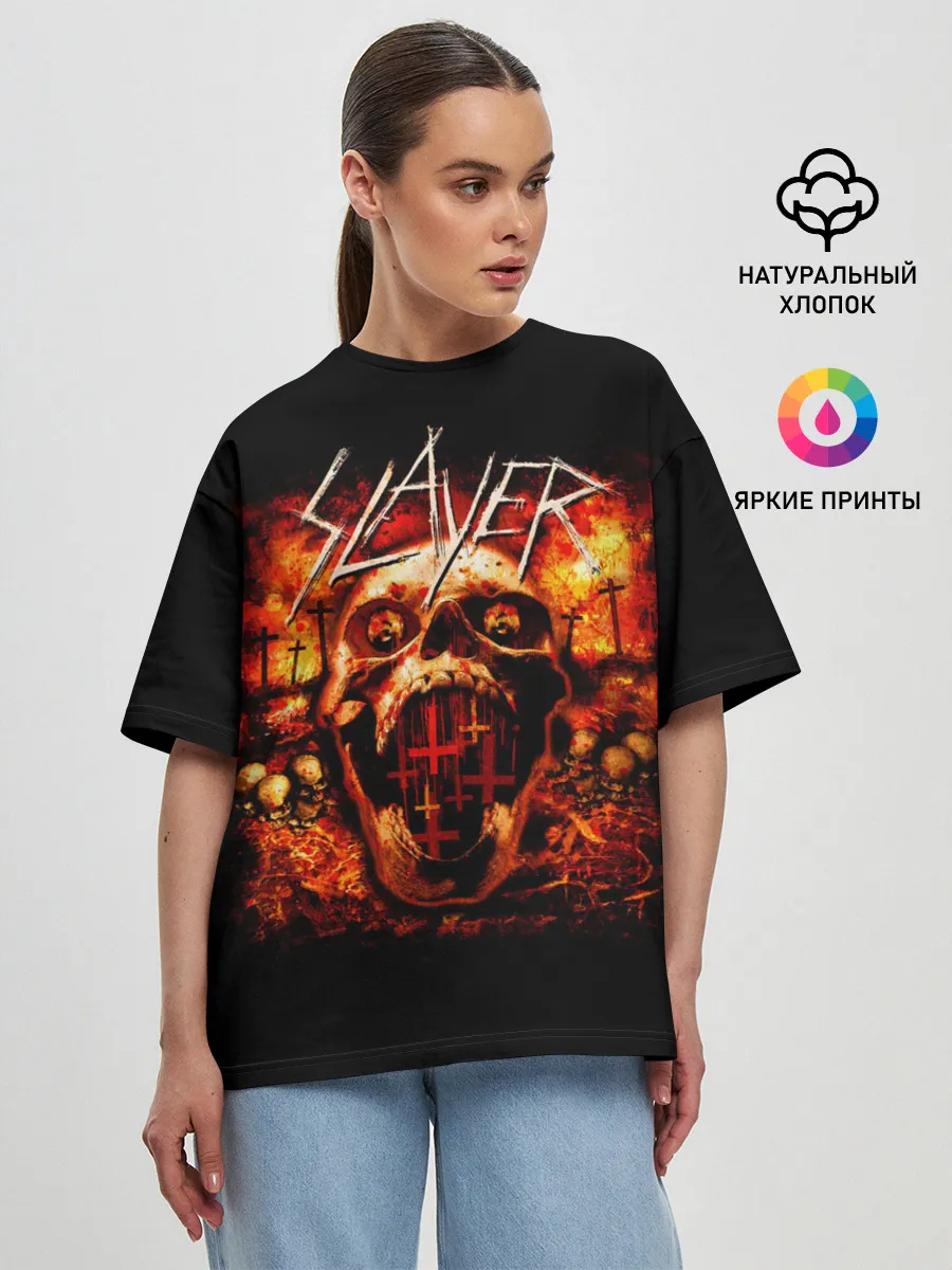 Женская футболка оверсайз / SLAYER (16)