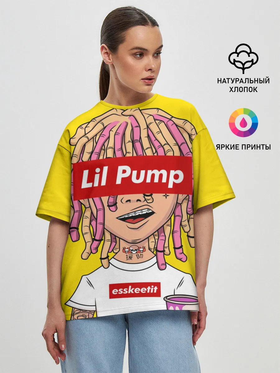 Женская футболка оверсайз / Lil Pump