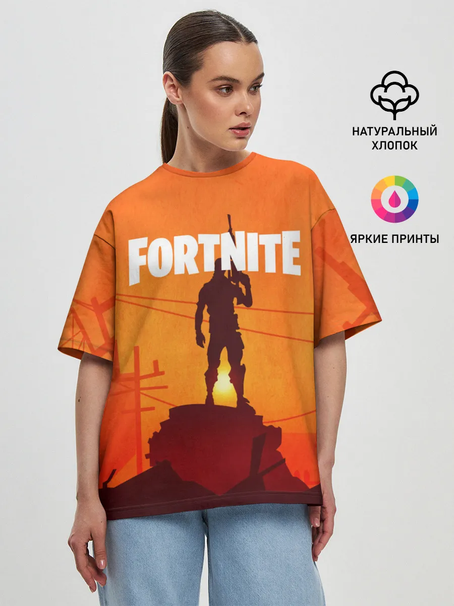 Женская футболка оверсайз / Fortnite.