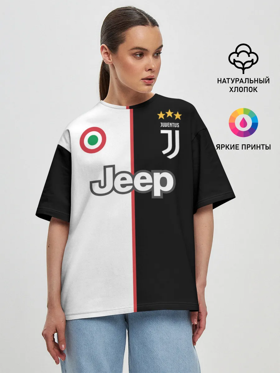 Женская футболка оверсайз / Ronaldo Juventus Home 19/20