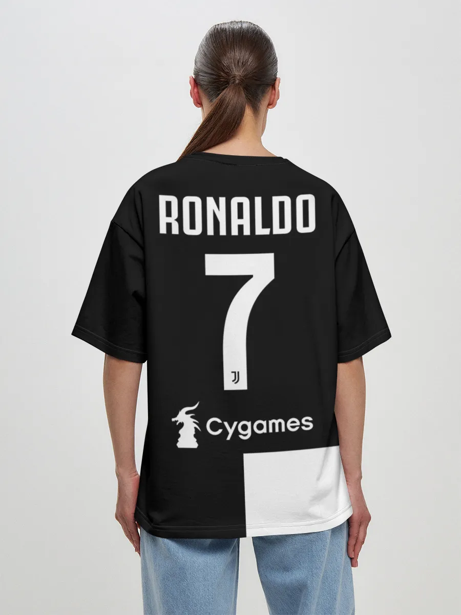 Женская футболка оверсайз / Ronaldo Juventus Home 19/20