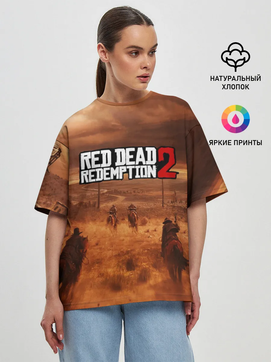 Женская футболка оверсайз / RED DEAD REDEMPTION 2