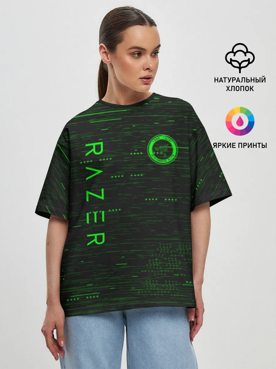 Женская футболка оверсайз / RAZER