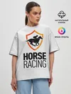 Женская футболка оверсайз / Horse racing