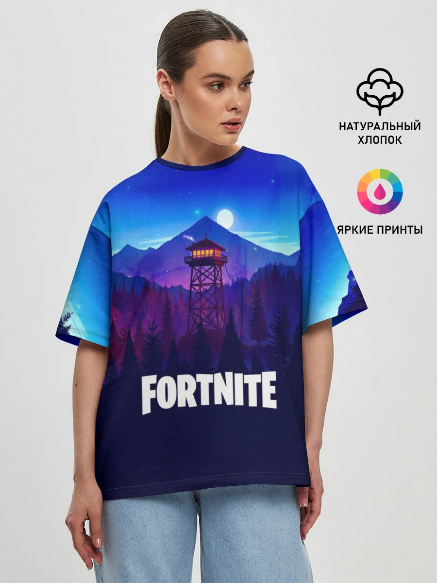 Женская футболка оверсайз / fortnite