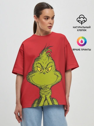 Женская футболка оверсайз / Grinch