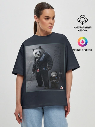 Женская футболка оверсайз / PANDA