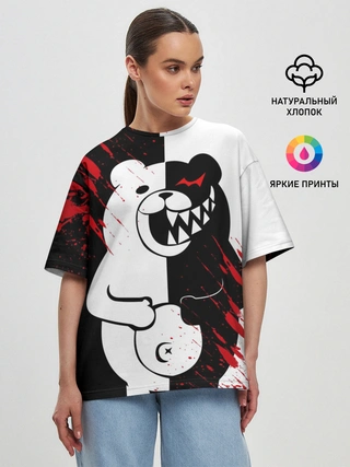 Женская футболка оверсайз / Monokuma вторая сущность