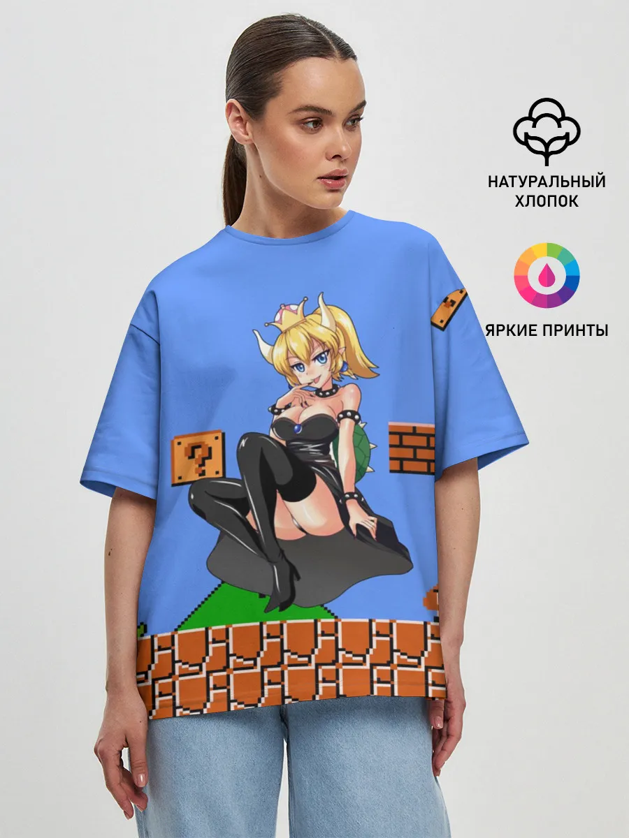 Женская футболка оверсайз / Bowsette