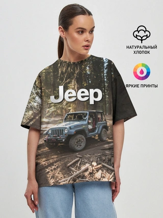 Женская футболка оверсайз / Jeep