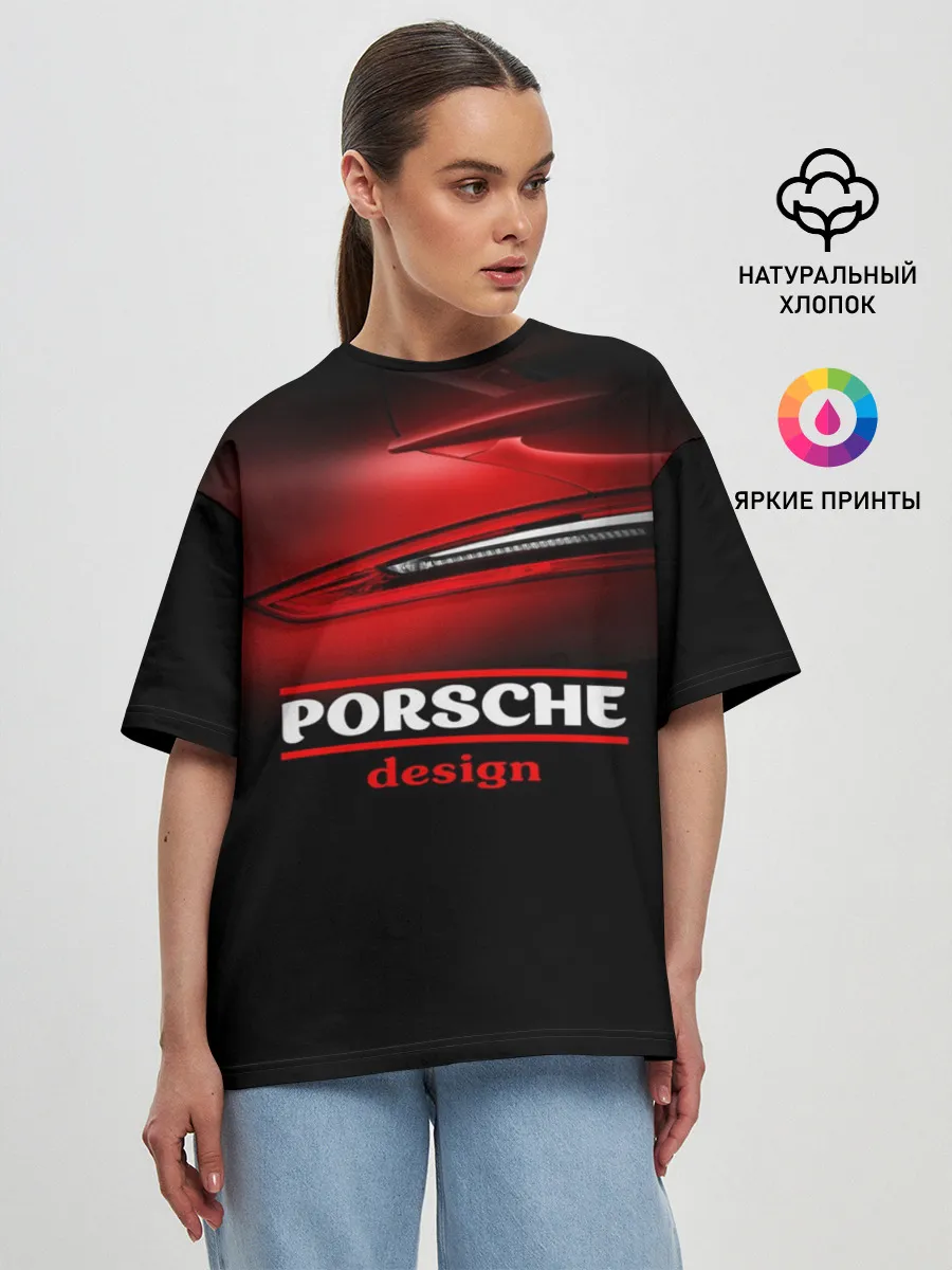 Женская футболка оверсайз / Porsche design