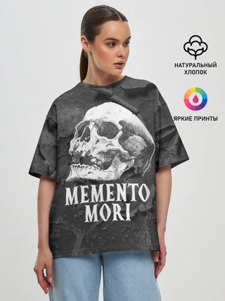 Женская футболка оверсайз / Memento mori