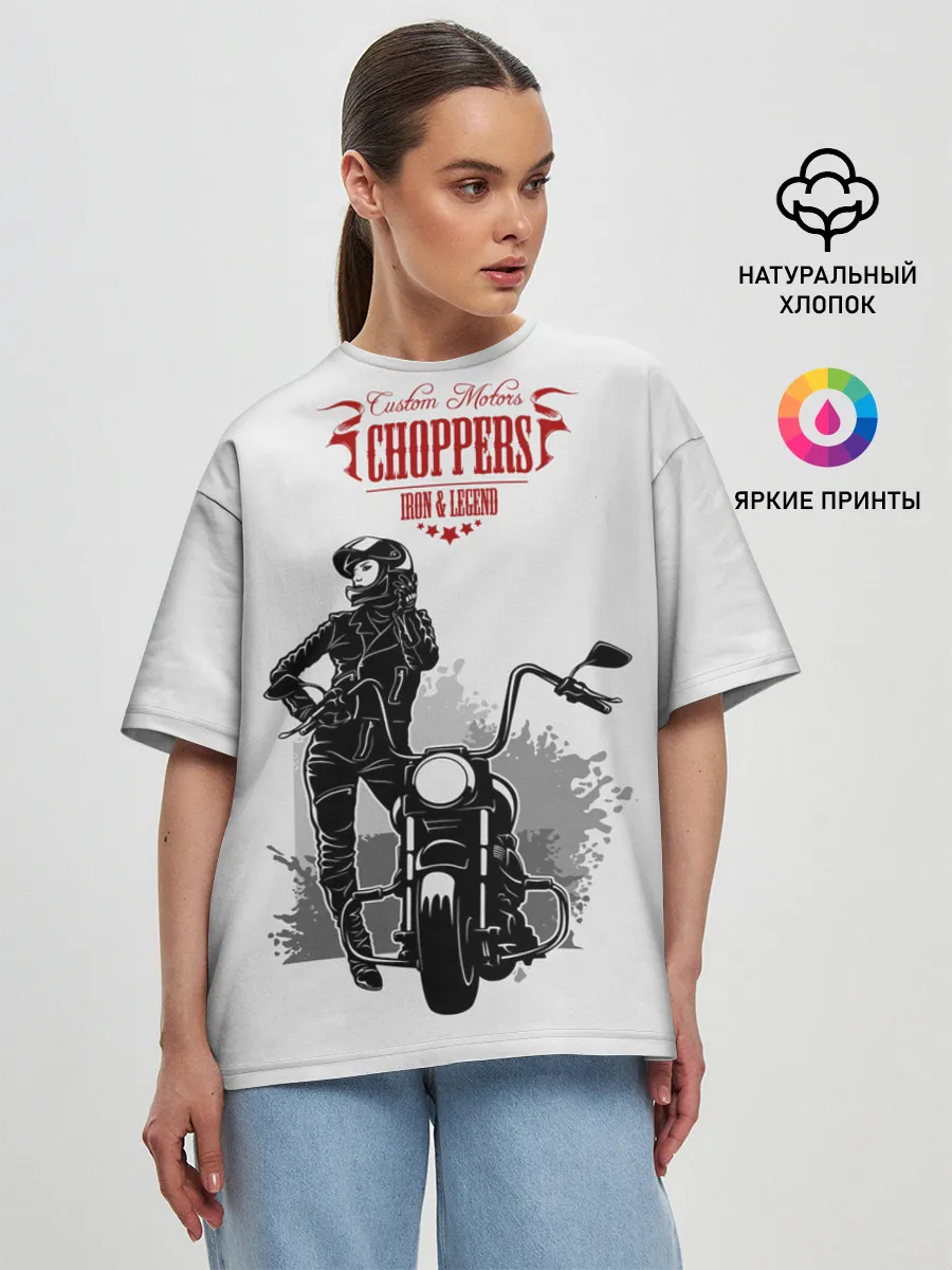 Женская футболка оверсайз / Choppers