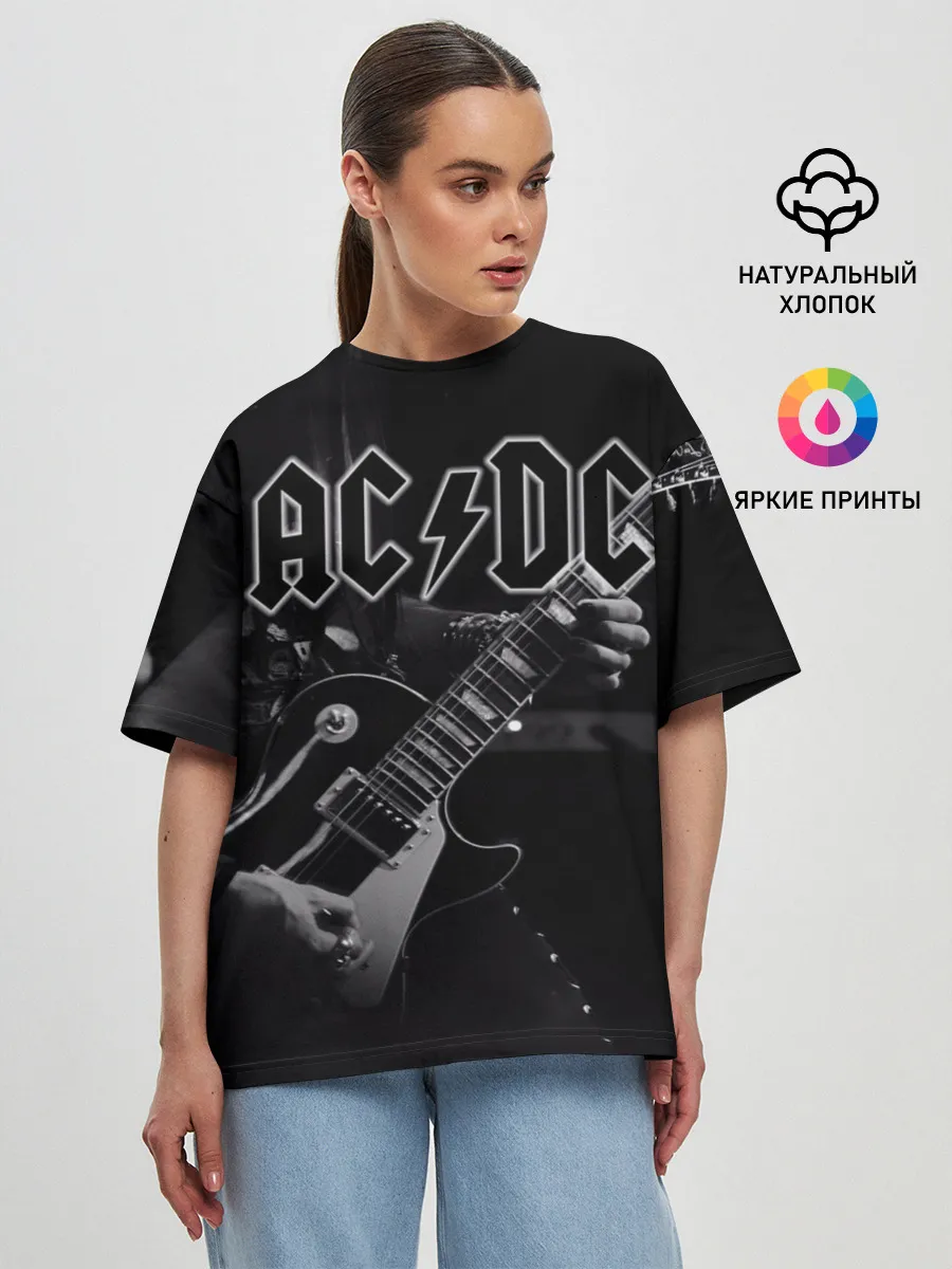 Женская футболка оверсайз / AC/DC