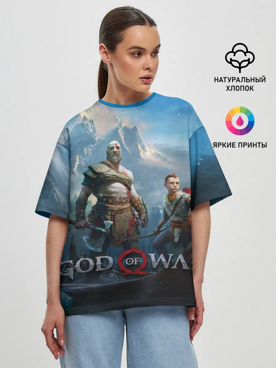 Женская футболка оверсайз / God of War