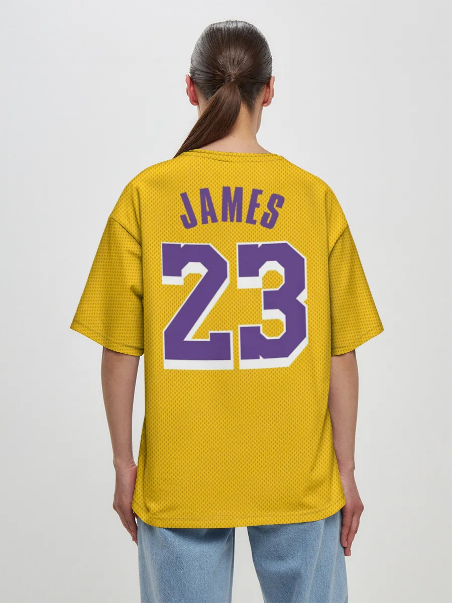 Женская футболка оверсайз / James 18-19 LA Lakers home