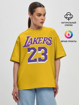 Женская футболка оверсайз / James 18-19 LA Lakers home