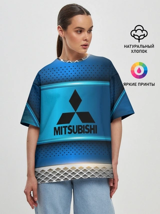 Женская футболка оверсайз / MITSUBISHI sport collection