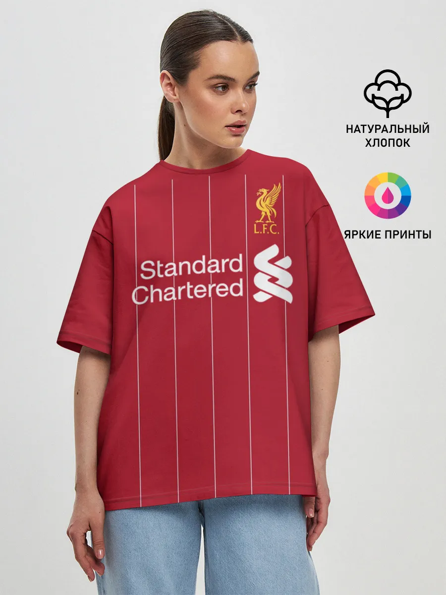 Женская футболка оверсайз / Liverpool home 19-20