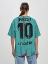 Женская футболка оверсайз / Messi away 19-20