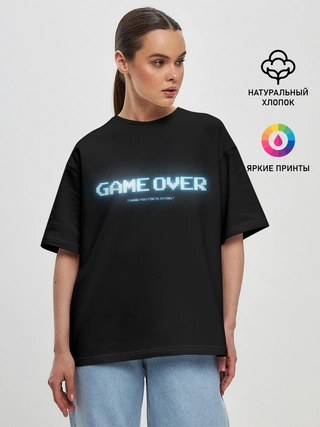 Женская футболка оверсайз / Game Over