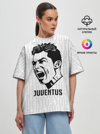 Женская футболка оверсайз / RONALDO JUVE SPORT