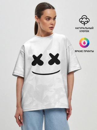 Женская футболка оверсайз / MARSHMELLO