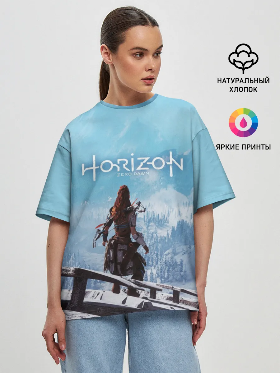 Женская футболка оверсайз / HORIZON ZERO DAWN