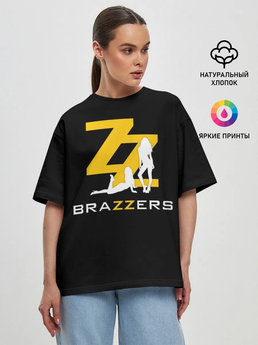 Женская футболка оверсайз / BRAZZERS