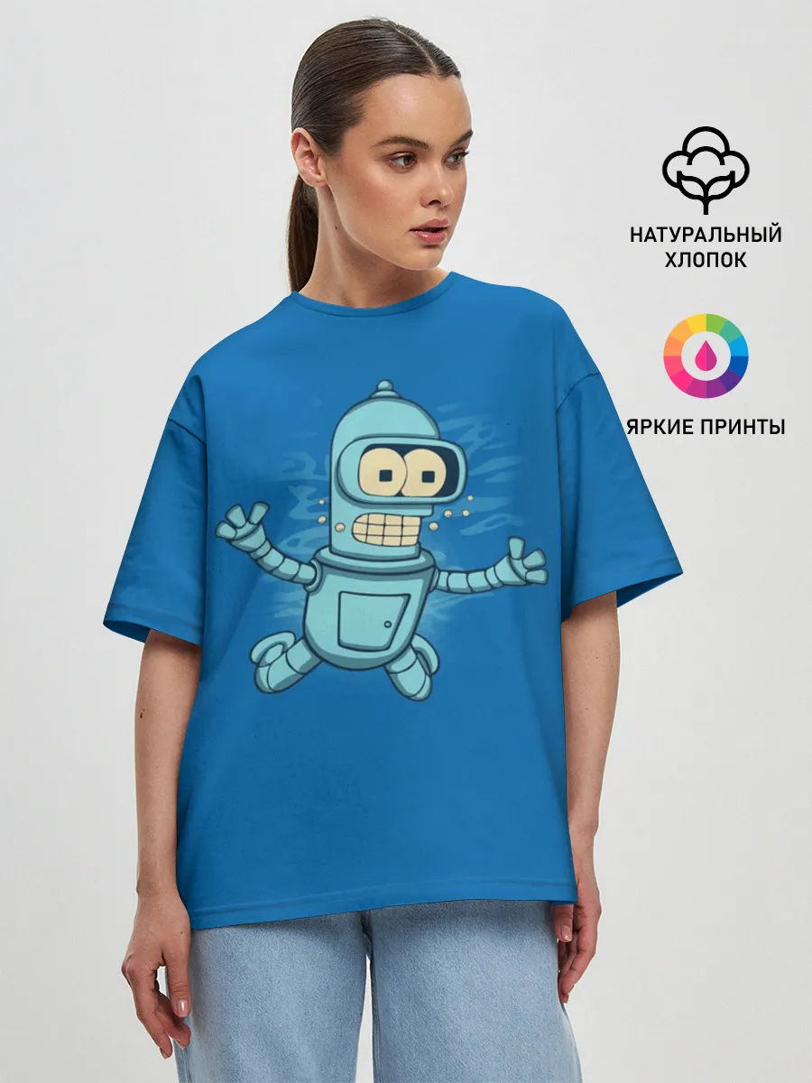 Женская футболка оверсайз / Bender Nevermind