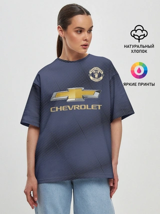 Женская футболка оверсайз / Manchester United away 18-19