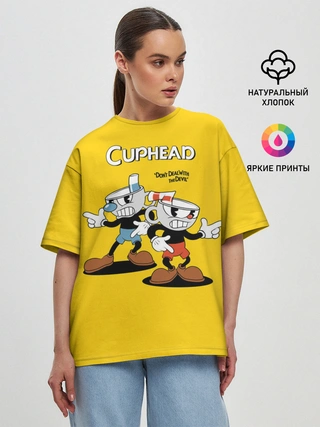 Женская футболка оверсайз / Cuphead