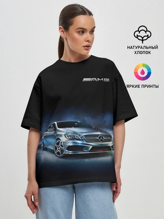 Женская футболка оверсайз / Mercedes AMG