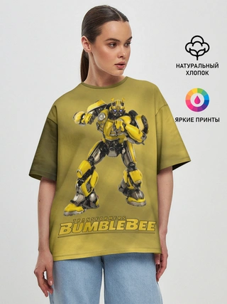 Женская футболка оверсайз / Bumblebee -3-