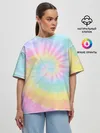 Женская футболка оверсайз / Pastel Tie Dye