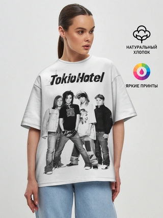 Женская футболка оверсайз / Tokio Hotel